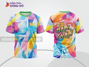 Mẫu T-shirt lớp trẻ trung màu be phối xanh ngọc họa tiết học đường năng động lptd68