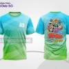 Mẫu áo nhóm học sinh 3D màu xanh ngọc phối be hình in slogan ấn tượng lptd69