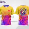 Mẫu T-shirt lớp trẻ trung màu vàng phối đỏ phối mảng màu hiện đại lptd73