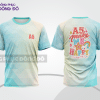 Mẫu đồng phục lớp T-shirt 3D màu xanh ngọc phối trắng thiết kế đồ họa trẻ trung lptd87
