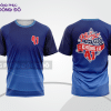 Mẫu T-shirt lớp trẻ trung màu xanh navy phối xanh dương hình in mặt sau sáng tạo lptd9