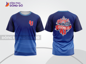 Mẫu T-shirt lớp trẻ trung màu xanh navy phối xanh dương hình in mặt sau sáng tạo lptd9