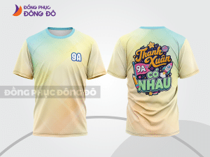 Mẫu T-shirt lớp trẻ trung màu trắng phối vàng kem hiệu ứng màu sắc bắt mắt lptd90