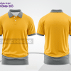 Mẫu áo polo nhân viên văn phòng màu cam phối vàng kem phối màu tương phản thanh lịch ctpb7555