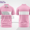 Mẫu áo polo đồng phục đội ngũ màu be phối vàng kem họa tiết mảng màu thể thao ctpb7589