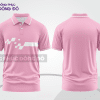 Mẫu áo polo đồng phục đội ngũ màu be phối vàng kem phối mảng hình học ctpb7633
