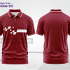Mẫu áo polo đồng phục doanh nghiệp màu đỏ đô phối nâu phối màu tương phản thanh lịch ctpb7635