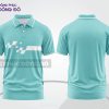 Mẫu đồng phục áo polo công sở màu xanh ngọc phối be họa tiết mảng màu thể thao ctpb7643