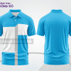 Mẫu áo polo đồng phục đội ngũ màu xanh cyan phối xanh ngọc phối mảng tương phản ctpb7667