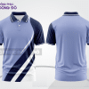 Mẫu áo polo nhóm công ty màu xám phối đen sọc cách điệu nổi bật ctpb7768