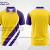 Mẫu áo polo đồng phục văn phòng màu vàng phối xanh navy đường nét chuyển động khỏe khoắn ctpb7769