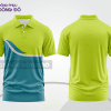 Mẫu áo polo nhóm công ty màu xanh dương phối vàng kem thiết kế phối màu sáng tạo ctpb7785