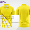 Mẫu áo polo đồng phục nhân viên màu vàng phối trắng phối màu tương phản thanh lịch ctpb7842