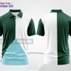 Mẫu đồng phục polo doanh nghiệp màu xanh ngọc phối đen đường nét chuyển động khỏe khoắn ctpb7849