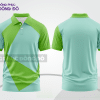 Mẫu áo polo đồng phục công ty màu xanh ngọc phối xám phối mảng tương phản ctpb7867