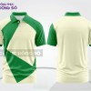 Mẫu áo polo nhóm công ty màu trắng phối xanh lá phối màu tương phản thanh lịch ctpb7868