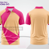 Mẫu đồng phục áo polo công sở màu vàng kem phối hồng mảng màu cách điệu hiện đại ctpb7870