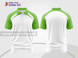 Mẫu đồng phục polo doanh nghiệp màu xám phối be sọc cách điệu nổi bật ctpb7888
