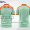 Mẫu áo polo nhân viên văn phòng màu be phối xám thiết kế bất đối xứng ctpb7904