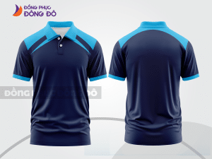 Mẫu đồng phục polo doanh nghiệp màu đen phối xanh navy thiết kế phối màu sáng tạo ctpb7905