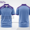 Mẫu áo polo công sở màu xám phối xanh dương phối màu tương phản thanh lịch ctpb7915