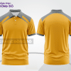 Mẫu áo polo đồng phục doanh nghiệp màu cam phối vàng kem điểm nhấn đường nét năng động ctpb7918