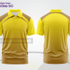 Mẫu áo polo đồng phục doanh nghiệp màu nâu phối vàng họa tiết mảng màu thể thao ctpb7923