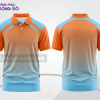Mẫu áo polo đồng phục thương hiệu màu cam phối xanh ngọc mảng màu cách điệu hiện đại ctpb7924