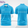 Mẫu áo polo đồng phục doanh nghiệp màu xanh cyan phối xanh dương thiết kế phối màu sáng tạo ctpb7945