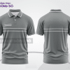 Mẫu đồng phục áo polo công sở màu xám phối xanh rêu điểm nhấn đường nét năng động ctpb7958