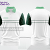 Mẫu áo polo công sở màu đen phối be họa tiết mảng chéo ctpb7981