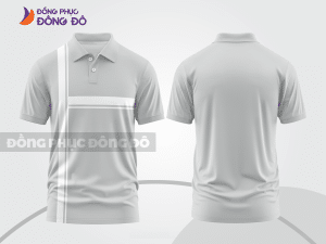 Mẫu đồng phục polo doanh nghiệp màu be phối xám phối mảng hình học ctpb7993