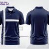 Mẫu áo polo đồng phục công ty màu đen phối xanh navy phối mảng tương phản ctpb7994