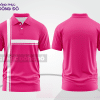 Mẫu áo polo đồng phục đội ngũ màu đỏ phối hồng điểm nhấn hình học trẻ trung ctpb7999