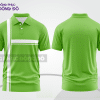 Mẫu áo polo đồng phục thương hiệu màu xanh lá phối xám phối màu tương phản thanh lịch ctpb8002