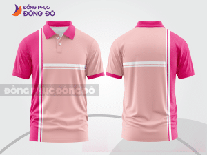 Mẫu đồng phục polo doanh nghiệp màu be phối vàng kem thiết kế bất đối xứng ctpb8010