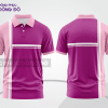 Mẫu áo polo đồng phục công ty màu đỏ đô phối đỏ mảng màu cách điệu hiện đại ctpb8011