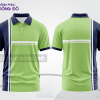 Mẫu áo polo công sở màu xám phối be sọc cách điệu nổi bật ctpb8015