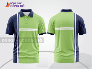 Mẫu áo polo công sở màu xám phối be sọc cách điệu nổi bật ctpb8015