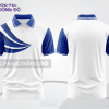 Mẫu áo polo đồng phục nhân viên màu xanh navy phối xanh dương thiết kế phối màu sáng tạo ctpb8025