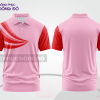 Mẫu áo polo nhóm công ty màu be phối đỏ mảng màu cách điệu hiện đại ctpb8051