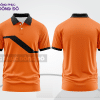 Mẫu áo polo đồng phục thương hiệu màu cam phối đỏ đường nét chuyển động khỏe khoắn ctpb8063
