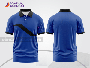 Mẫu áo polo đồng phục đội ngũ màu xanh navy phối xanh dương thiết kế phối màu sáng tạo ctpb8065