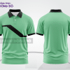 Mẫu áo polo đồng phục văn phòng màu xanh ngọc phối xanh lá điểm nhấn hình học trẻ trung ctpb8079
