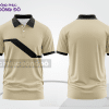 Mẫu đồng phục polo doanh nghiệp màu be phối vàng kem sọc cách điệu nổi bật ctpb8088