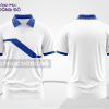 Mẫu đồng phục áo polo công sở màu xanh navy phối xanh dương sọc cách điệu nổi bật ctpb8102