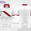 Mẫu đồng phục polo doanh nghiệp màu đỏ đô phối nâu mảng màu cách điệu hiện đại ctpb8110