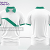 Mẫu đồng phục polo doanh nghiệp màu xanh lá phối be phối màu tương phản thanh lịch ctpb8115