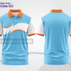 Mẫu áo polo đồng phục công ty màu xanh ngọc phối cam họa tiết mảng màu thể thao ctpb8116