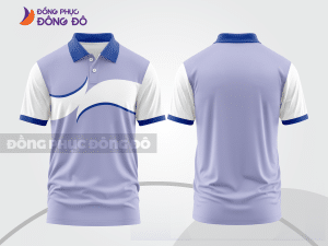 Mẫu áo polo đồng phục văn phòng màu xám phối be điểm nhấn đường nét năng động ctpb8118